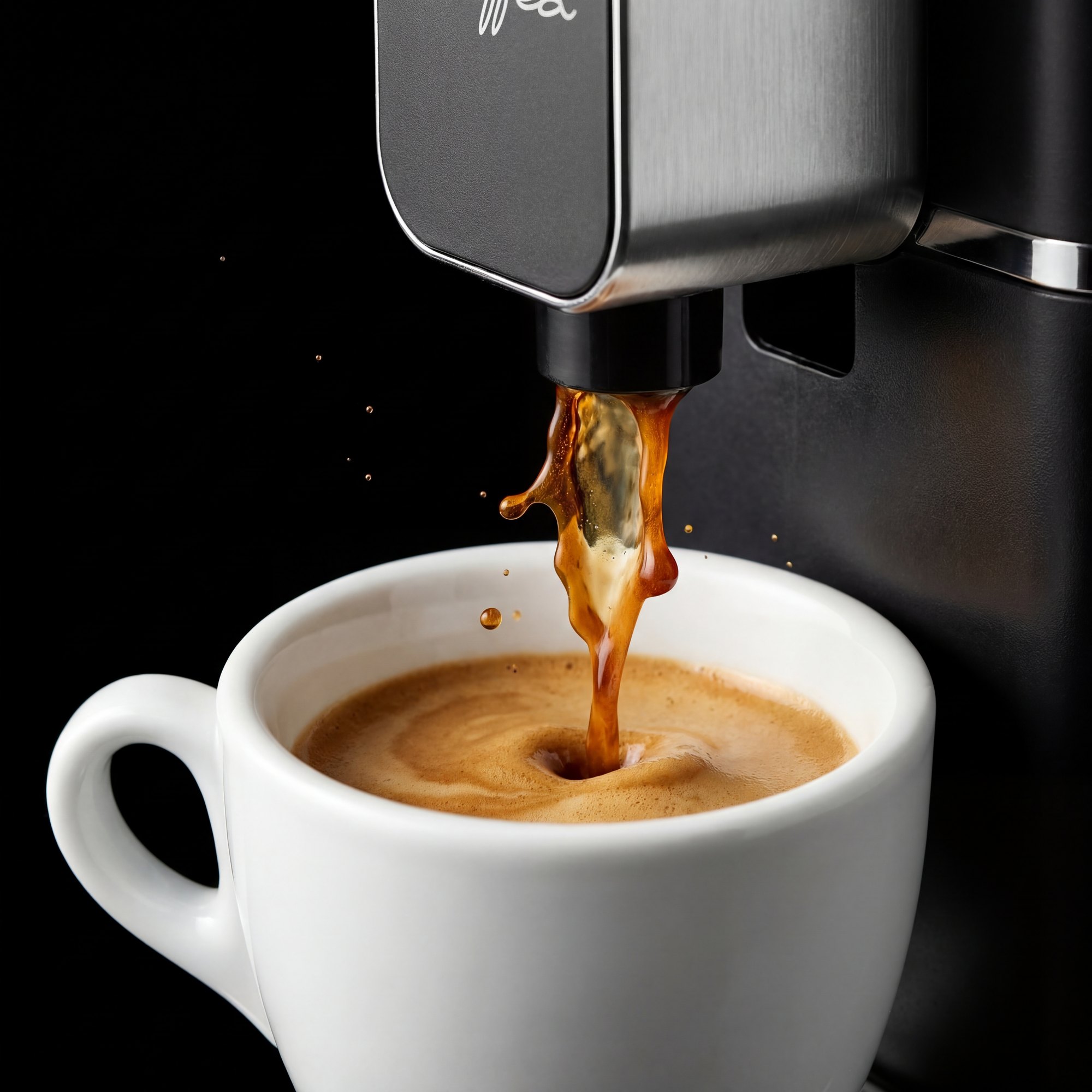 Crema-Makro — dichte, feinporige Crema in der Tasse.