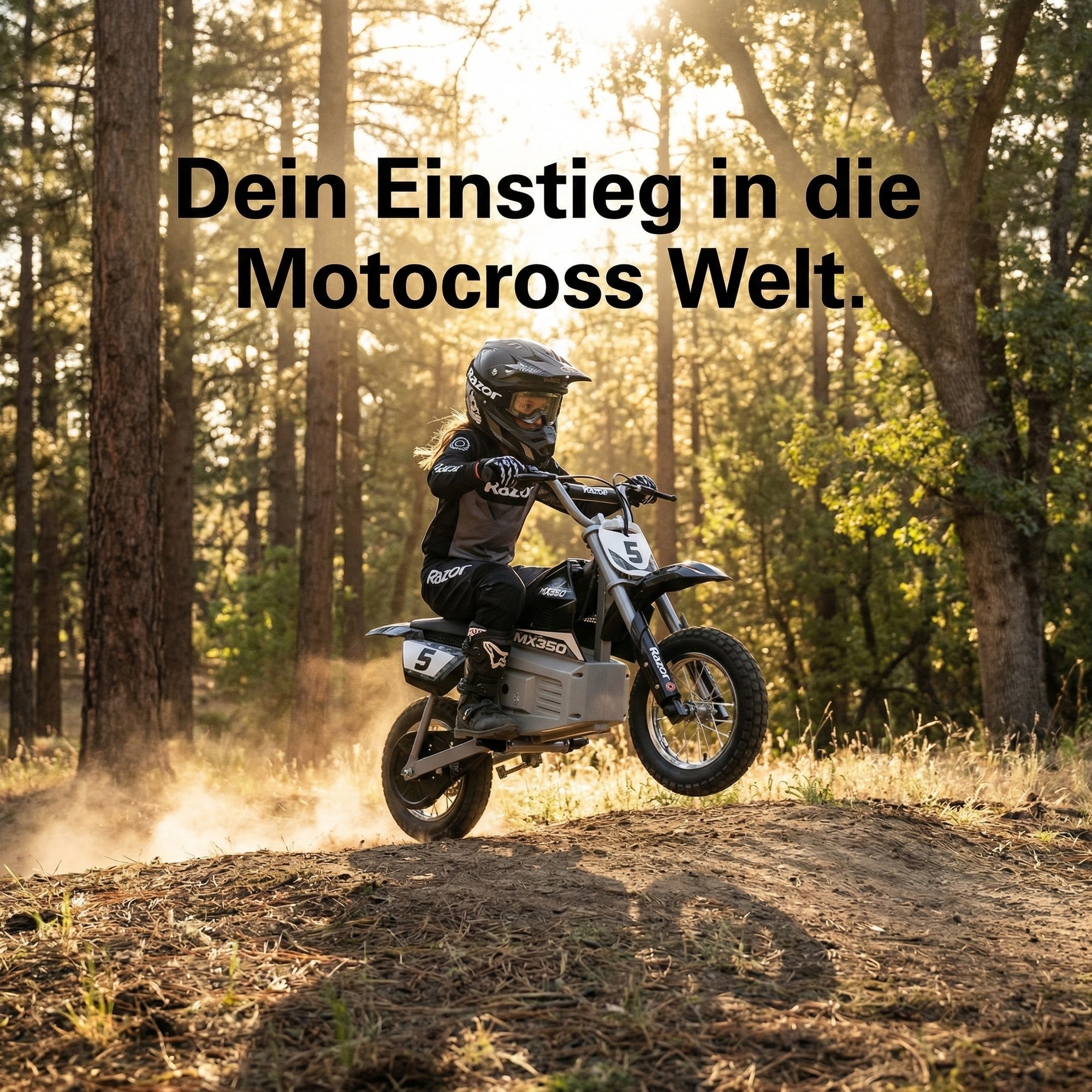Sprung im Wald — „Dein Einstieg in die Motocross-Welt.“